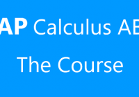 AP Calculus AB-The Course