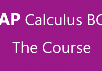 AP Calculus BC-The Course